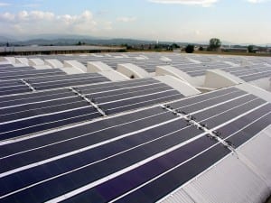 Solar panels at Sofidel’s Soffass converting facility in Porcari, Italy