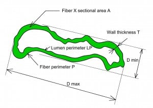 Figure 3a: Fiber dimensions