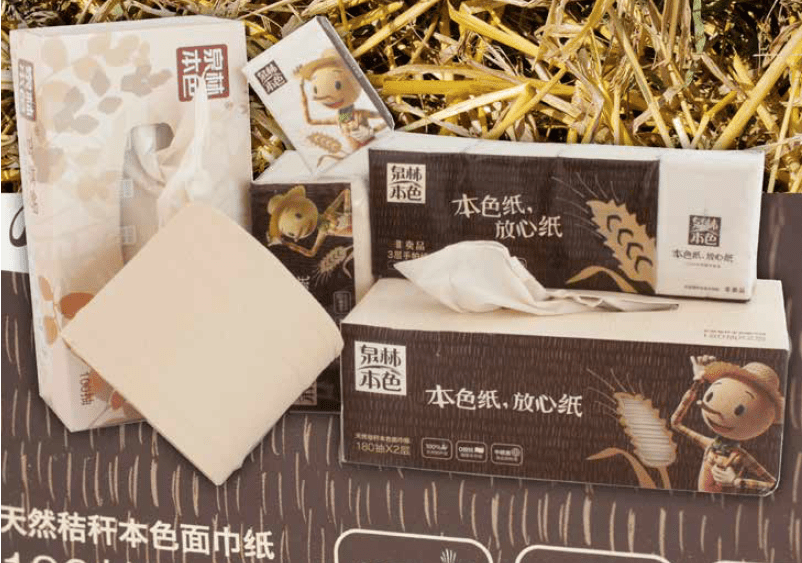An example of Chinese unbleached non-wood tissue products