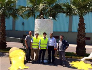 From left: Jose Melgoza (PCMC’s field service and customer support engineer), Stefano Spinelli (PCMC Italia’s R&D manager), Gino Santi (PCMC Italia’s sales and product manager), Omer Baykir (Ipek Kagit’s project manager), Marco Simonini (PCMC’s installation and service staff).