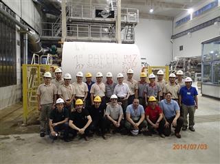 Startup staff at Yuen Foong Yu’s Yangzhou mill in China 