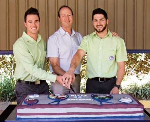 Members of the four generations of the Sher family from left to right: David, Barry and Jonathan