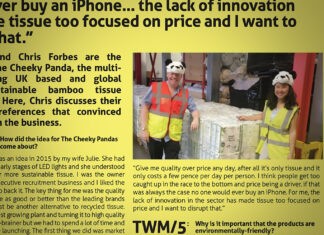 “ Give me quality over price any day … I think people get too caught up in the race to the bottom and price being a driver, if that was always the case no one would ever buy an iPhone… the lack of innovation has made tissue too focused on price and I want to disrupt that.”