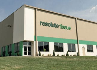 FULLY INTEGRATED RESOLUTE TARGETS PREMIUM AND ULTRA PREMIUM PRODUCTION High efficiencies: Resolute Tissue's new distribution centre in Tennessee