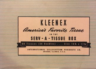 “Don’t go anywhere without Kleenex” as my mother used to say back in the day Kleenex_Tissues_vintage_box_Tissue-World-Magazine2