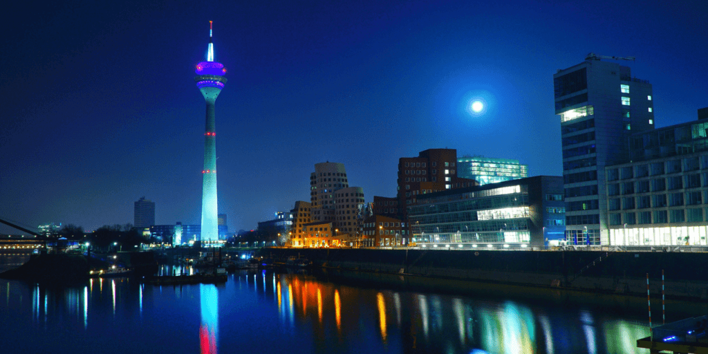 Dusseldorf at night