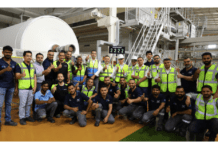 The Abu Dhabi-based mill team and the record-breaking Valmet-supplied DCT tissue machine