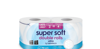 Price drop: by Sainsbury’s Super Soft White Toilet Tissue Double Rolls 2 equals 4