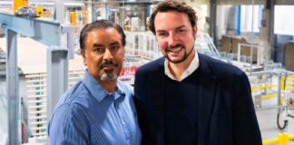 Khalid Saifullah, former Managing Director and shareholder of Star Tissue UK and future Managing Director of WEPA Professional UK (left), and Andreas Krengel, Chief Executive Business Unit Professional of the WEPA Group