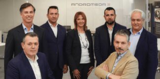 The new Futura management team: (left to right standing) Dellagnelo, Graunar, Granucci, Pelaia, Tonarelli, (seated left to right) Viani, Betti.