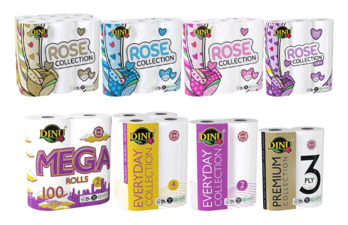 Products from UPP’s leading tissue brand Dinu: the company continues to bring out new products for different markets