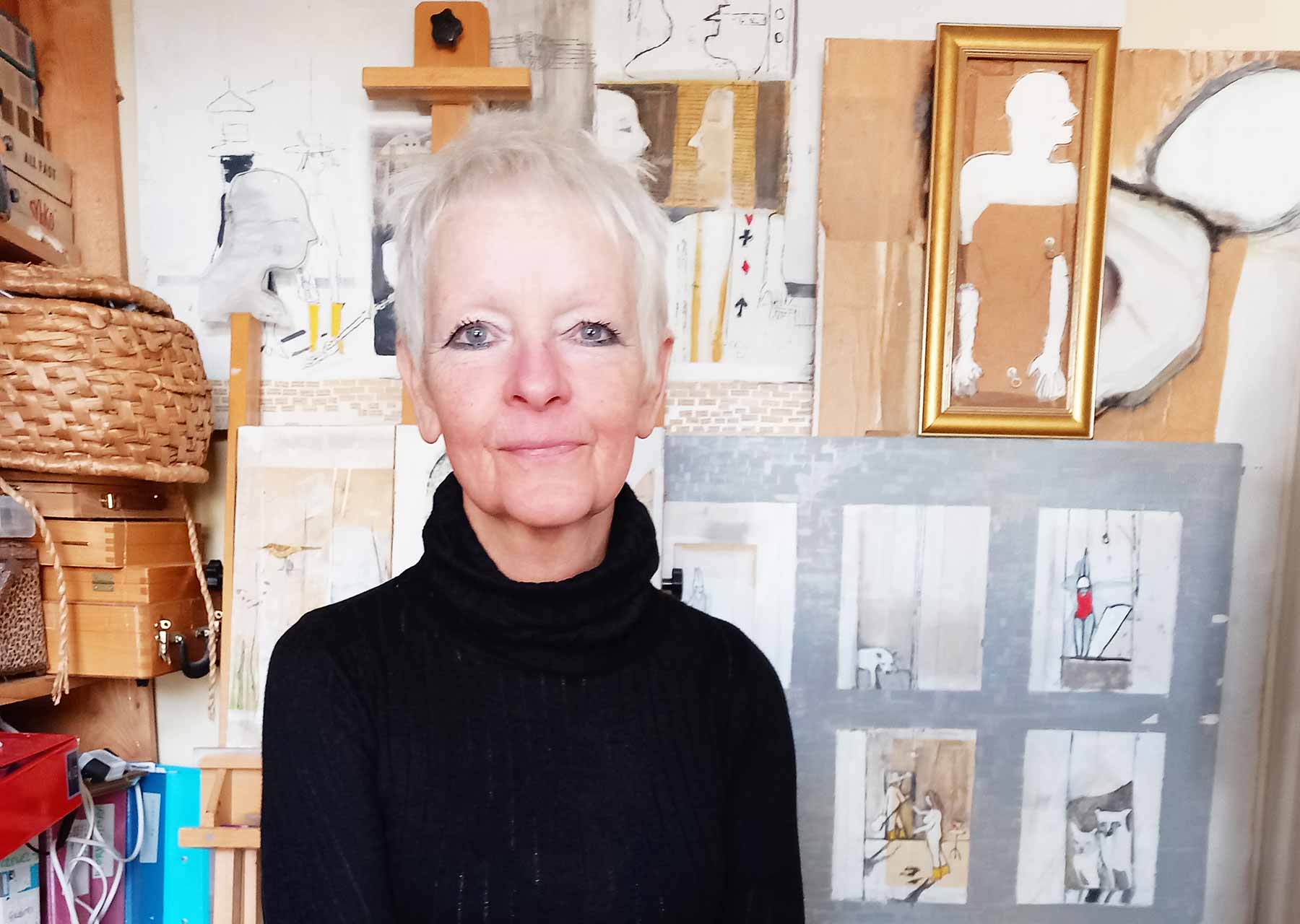 Lucinda Allwood, artist and art teacher from Lancashire in northwest England