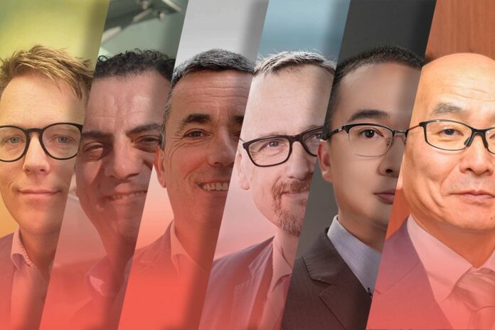 (L-r): Fabrizio Tonello, Technical Director, A.Celli Paper / Marco Dalle Piagge, Sales Director Tissue, Toscotec/ Wojciech Niemczyk, Vice President Sales and Application, Paper & Board and Tissue, Andritz / Arvid Johansson, Director Tissue Mills Technology, Valmet / Shinji Goda, Director and Head of Design Department, Kawanoe Zoki / Benny Peng, Vice president, Baosuo Paper Machinery Manufacture Co.