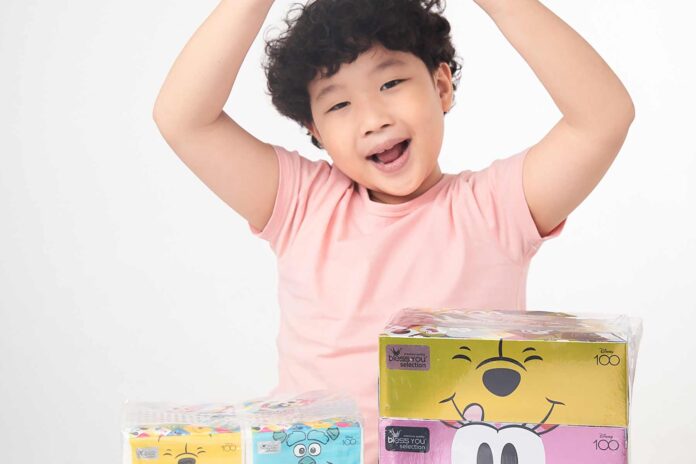 Pictured above and below: Saigon Paper has signed a licensing agreement with the 101-year-old Disney, and the result has been a range of collectable, fun tissue products